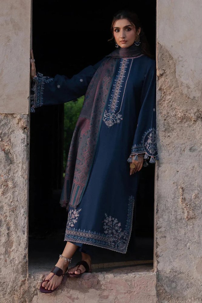 Lawn - 3PC Embroidered Shirt With Digital Printed Jauqard Dupatta - 5054 - Sapphire Studios