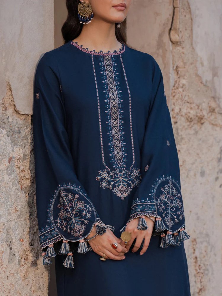 Lawn - 3PC Embroidered Shirt With Digital Printed Jauqard Dupatta - 5054 - Sapphire Studios