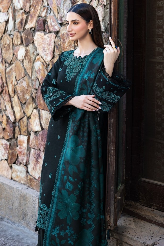Lawn - 3PC Embroidered Shirt with Digital Printed Jauqard Dupatta - 5098 - Sapphire Studios