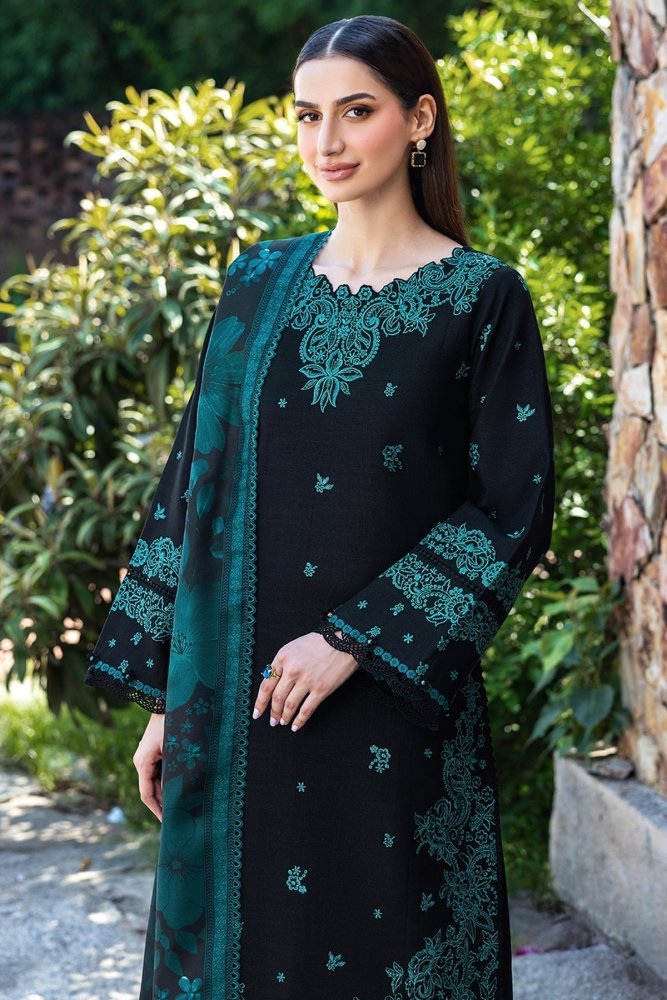 Lawn - 3PC Embroidered Shirt with Digital Printed Jauqard Dupatta - 5098 - Sapphire Studios