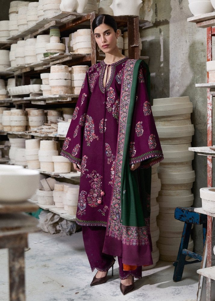 Lawn - 3PC Embroidered Shirt With Digital Printed Jauqard Dupatta - 5119 - Sapphire Studios