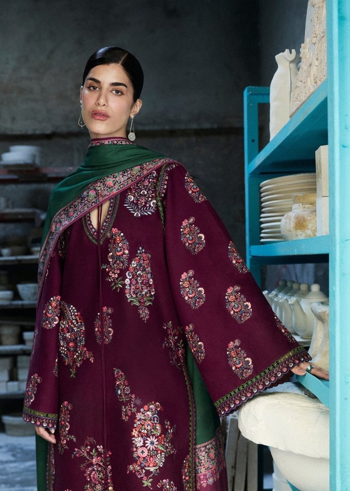 Lawn - 3PC Embroidered Shirt With Digital Printed Jauqard Dupatta - 5119 - Sapphire Studios