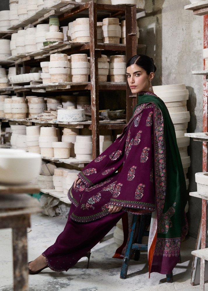 Lawn - 3PC Embroidered Shirt With Digital Printed Jauqard Dupatta - 5119 - Sapphire Studios