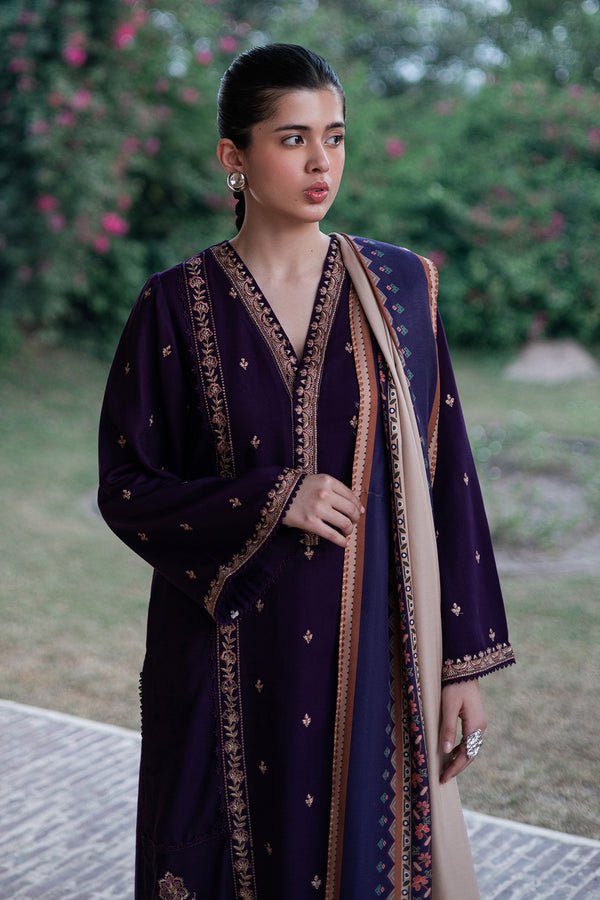 Lawn - 3PC Embroidered Shirt With Digital Printed Jauqard Dupatta - 5121 - Sapphire Studios
