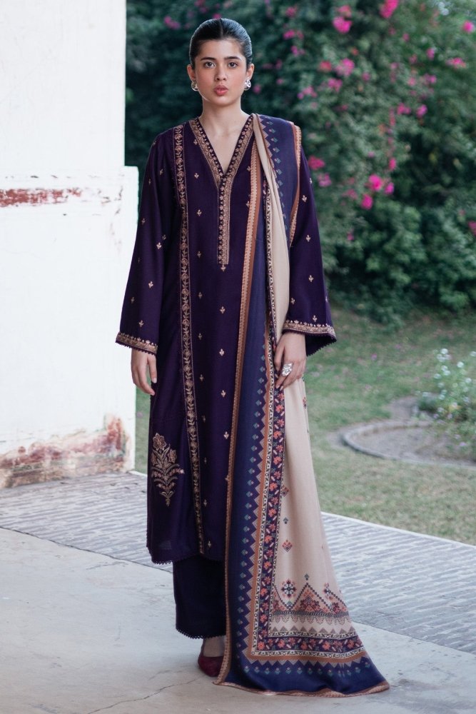 Lawn - 3PC Embroidered Shirt With Digital Printed Jauqard Dupatta - 5121 - Sapphire Studios