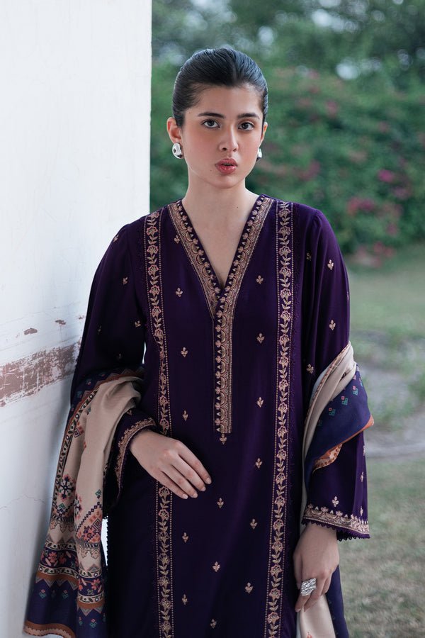 Lawn - 3PC Embroidered Shirt With Digital Printed Jauqard Dupatta - 5121 - Sapphire Studios