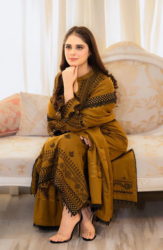 Lawn - 3PC Embroidered Shirt with Embroidered Cotton Net Dupatta - 5106 - Sapphire Studios