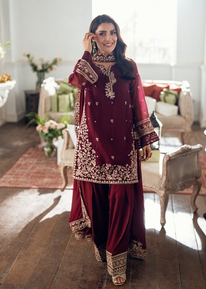 Lawn - 3PC Embroidered Shirt With Embroidered Cotton Viscose Dupatta - 5169 - Sapphire Studios