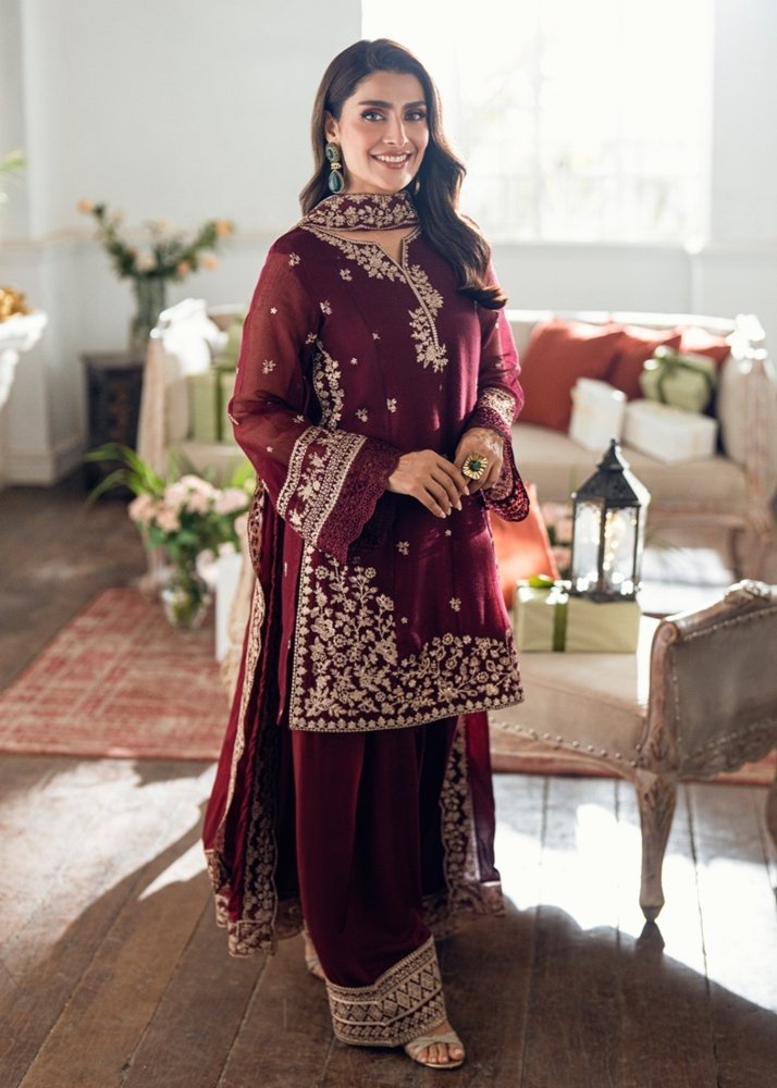 Lawn - 3PC Embroidered Shirt With Embroidered Cotton Viscose Dupatta - 5169 - Sapphire Studios