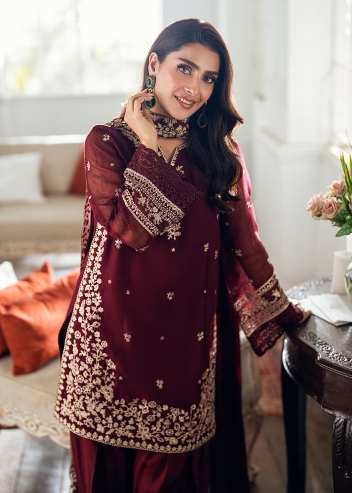 Lawn - 3PC Embroidered Shirt With Embroidered Cotton Viscose Dupatta - 5169 - Sapphire Studios