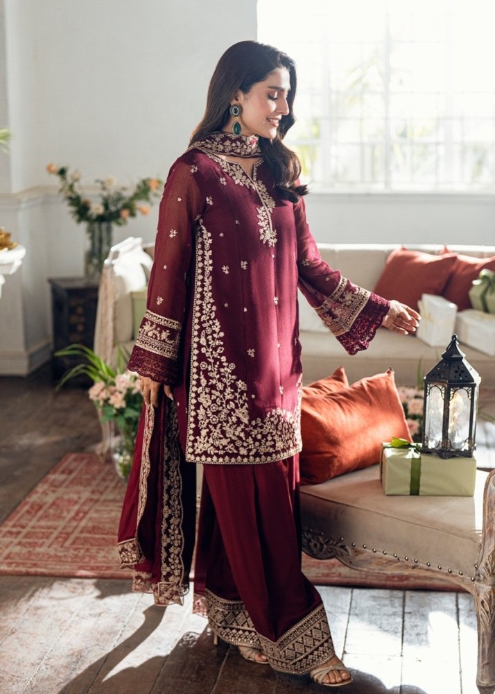 Lawn - 3PC Embroidered Shirt With Embroidered Cotton Viscose Dupatta - 5169 - Sapphire Studios
