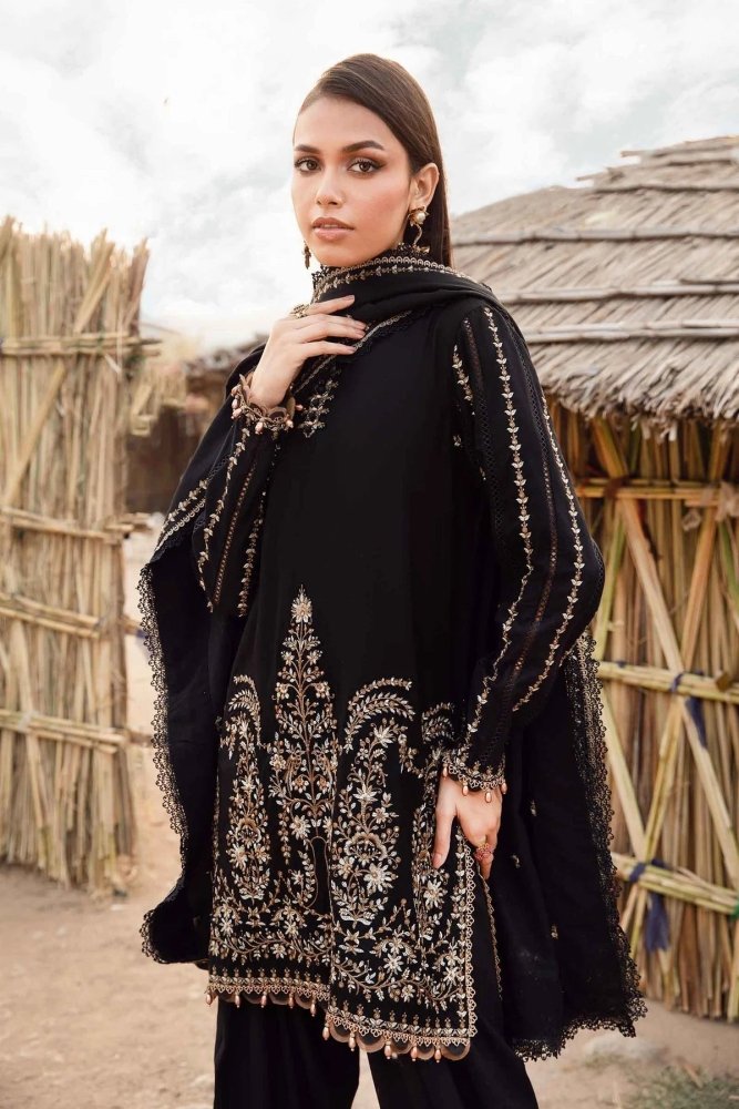 Lawn 3PC Embroidered Shirt with Embroidered Dupatta - 1077 - Sapphire Studios