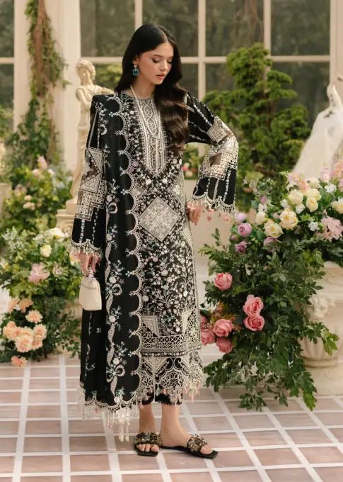 Lawn - 3PC Embroidered Shirt With Khadi Net Embroidered Dupatta - 5216 - Sapphire Studios