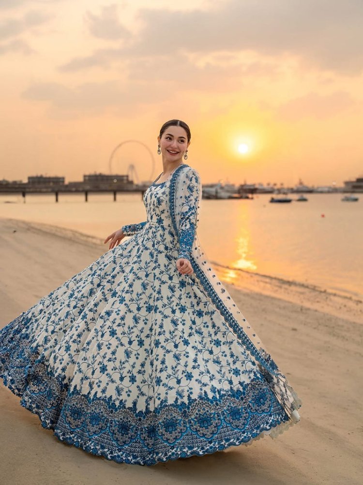 Lawn - 3PC Embroidered Shirt With Khadi Net Embroidered Dupatta - 5276 - Sapphire Studios