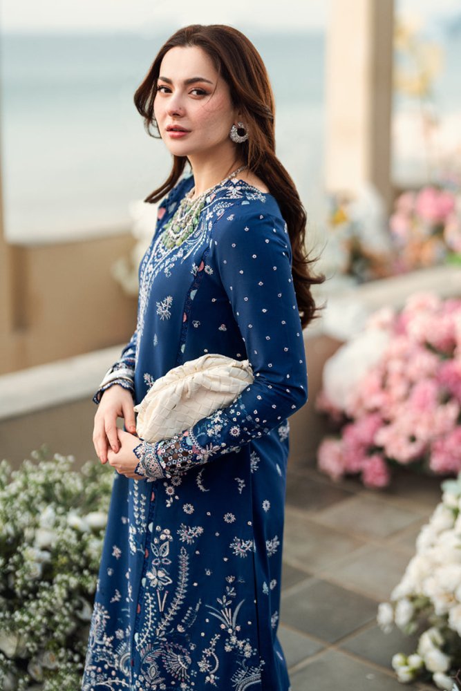Lawn - 3PC Embroidered Shirt With Khadi Net Embroidered Dupatta - 5403 - Sapphire Studios