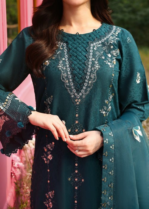 Lawn - 3PC Embroidered Shirt With Khadi Net Printed Dupatta - 5263 - Sapphire Studios