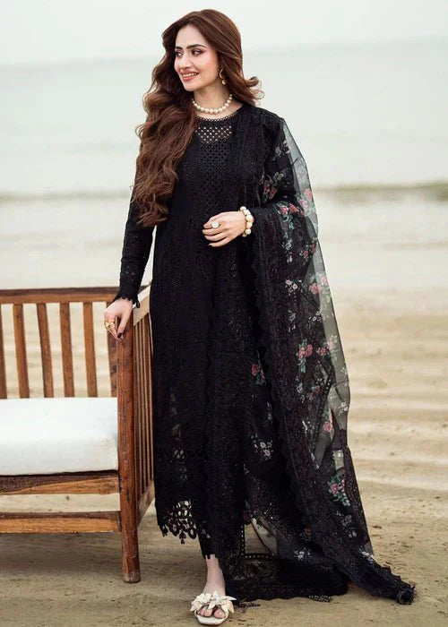 Lawn - 3PC Embroidered Shirt with Organza Digital Printed Dupatta - 1378 - Sapphire Studios