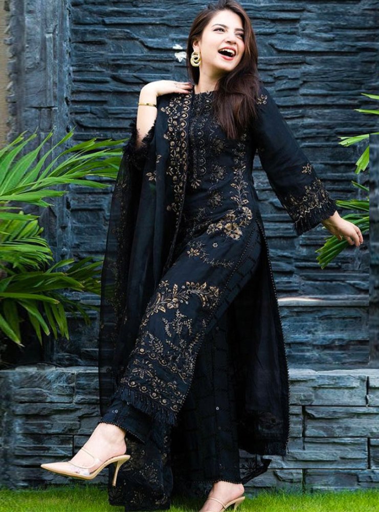 Lawn 3PC Embroidered Shirt with Organza Embroidered Dupatta - 5012 - Sapphire Studios