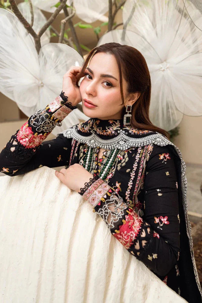 Lawn - 3PC Embroidered Shirt with Organza Embroidered Dupatta - 5176 - Sapphire Studios