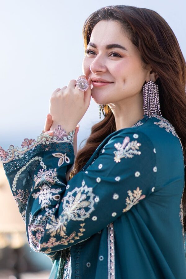 Lawn - 3PC Embroidered Shirt with Organza Embroidered Dupatta - 5177 - Sapphire Studios
