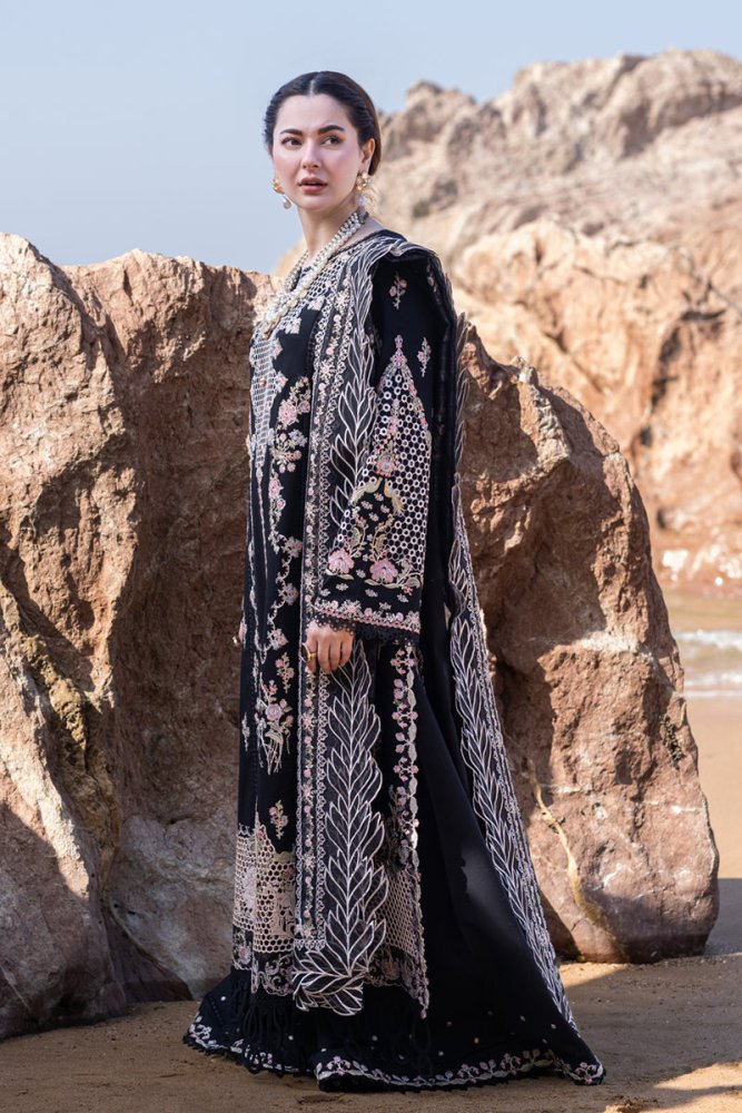 Lawn - 3PC Embroidered Shirt With Organza Embroidered Dupatta - 5400 - Sapphire Studios