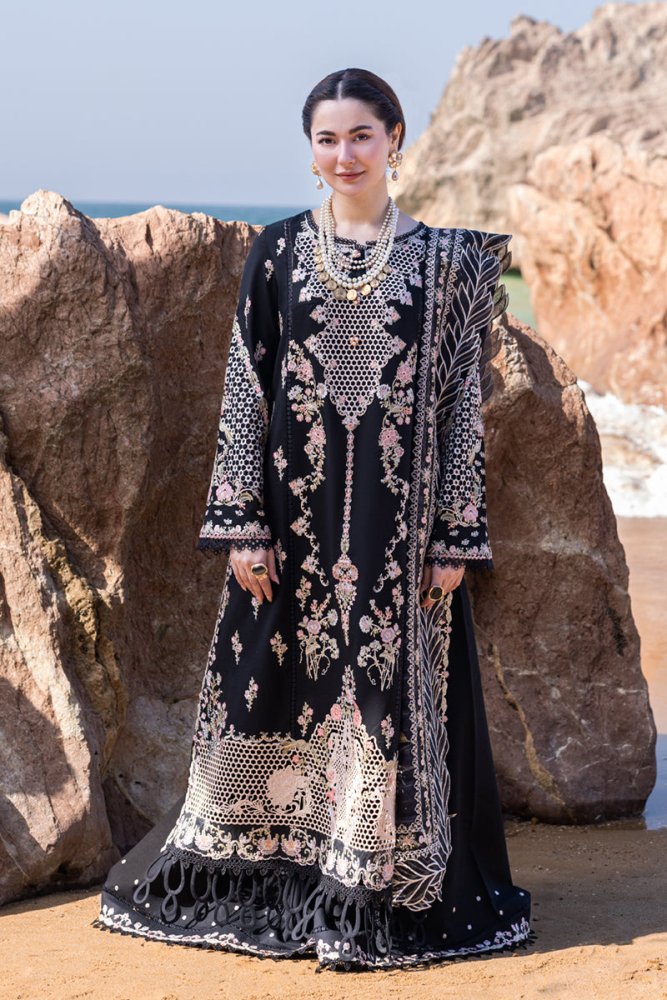 Lawn - 3PC Embroidered Shirt With Organza Embroidered Dupatta - 5400 - Sapphire Studios