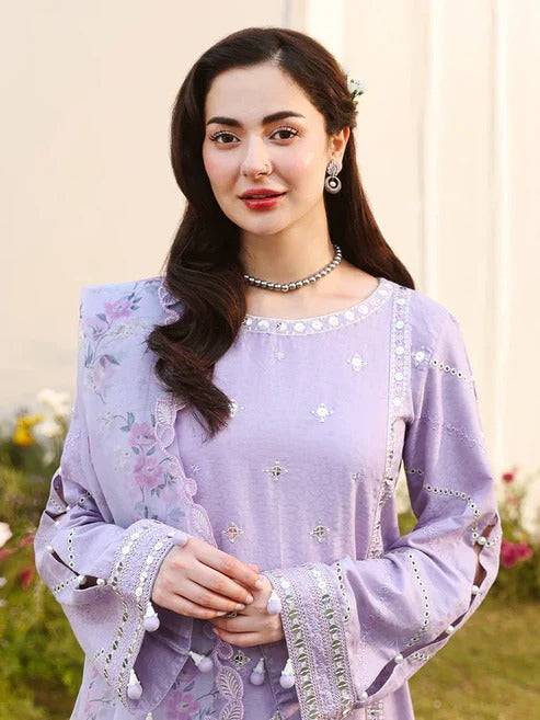 Lawn - 3PC Embroidered With Chiffon Digital Printed Dupatta - 5243 - Sapphire Studios