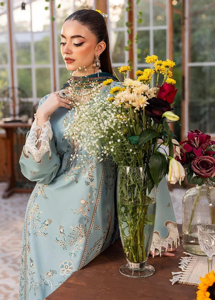 Lawn - 3PC Embroidered With Chiffon Digital Printed Dupatta - 5266 - Sapphire Studios