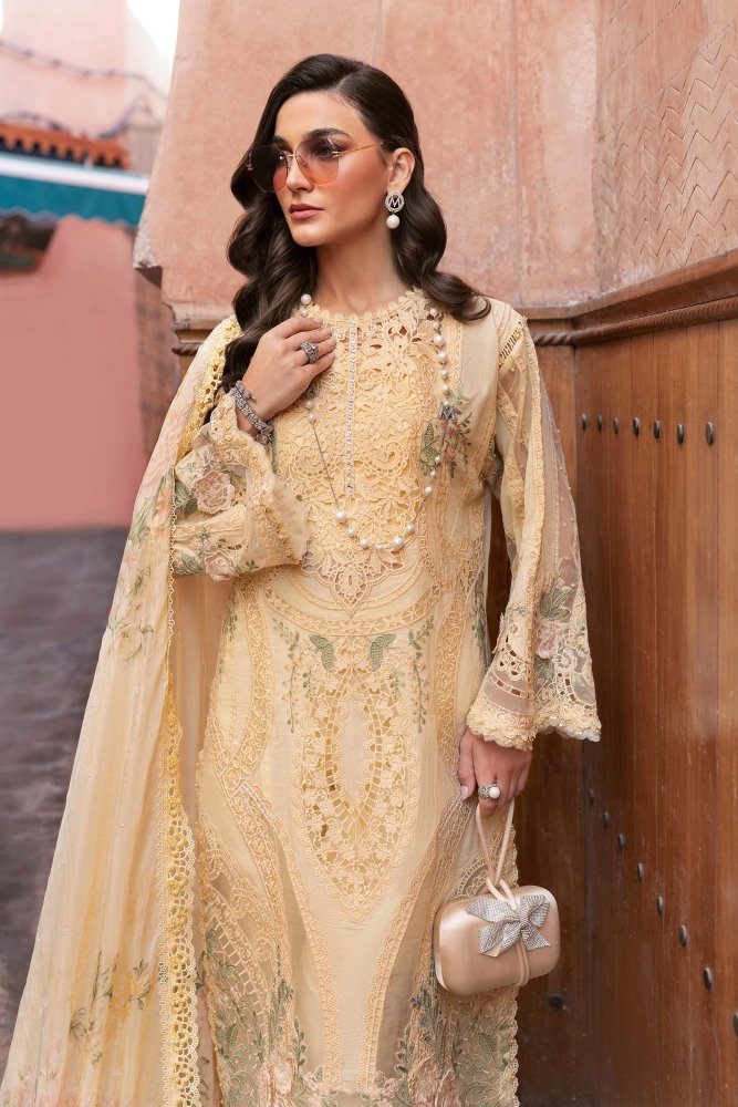 Lawn - 3PC Embroidered With Chiffon Digital Printed Dupatta - 5269 - Sapphire Studios