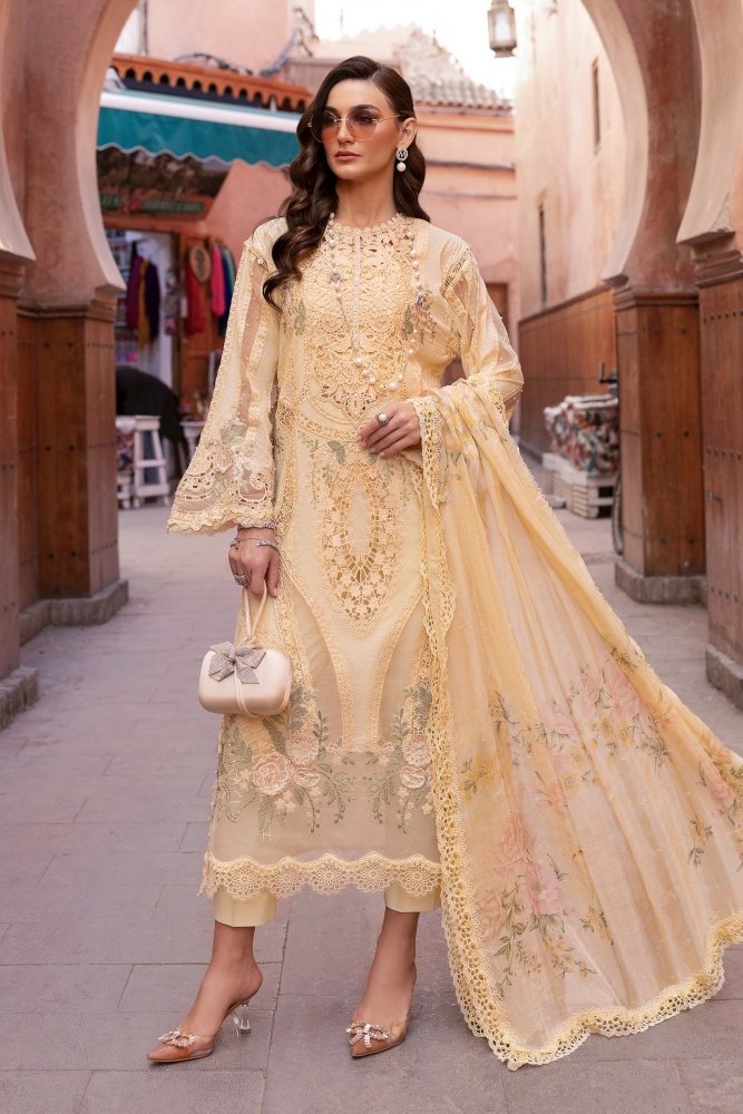 Lawn - 3PC Embroidered With Chiffon Digital Printed Dupatta - 5269 - Sapphire Studios