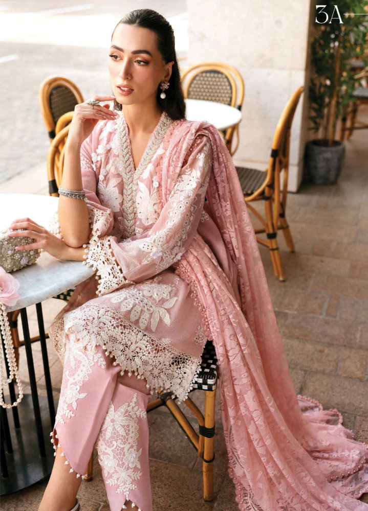 Lawn - 3PC Embroidered With Chiffon Digital Printed Dupatta - 5277 - Sapphire Studios