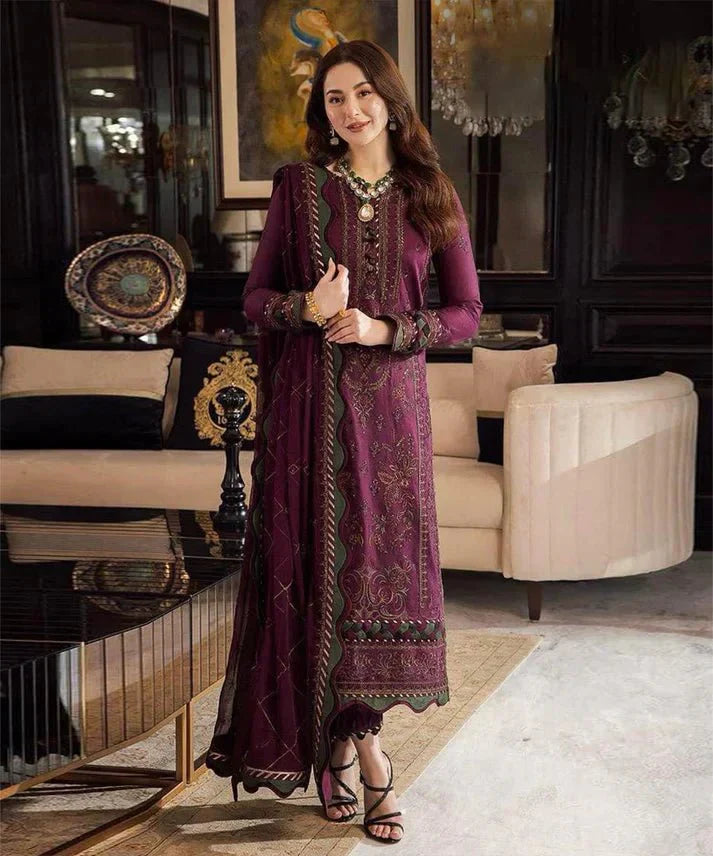 Lawn 3PC Embroidered With Chiffon Embroidered Dupatta - 5015 - Sapphire Studios