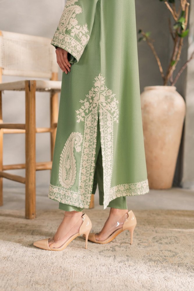 Lawn - 3PC Embroidered With Chiffon Ready to Wear Dupatta - 5221 - Sapphire Studios