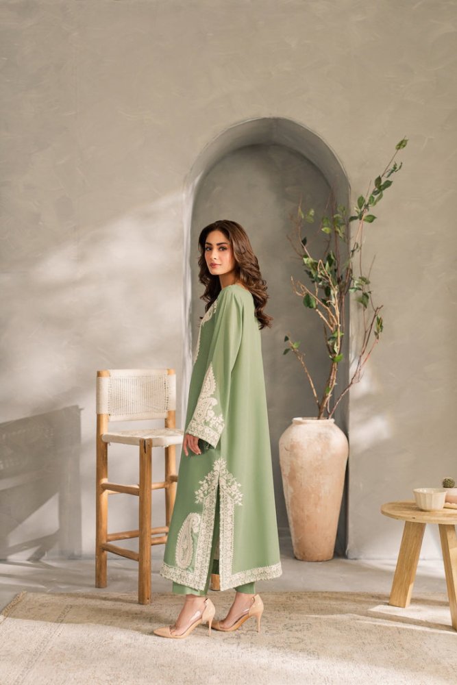 Lawn - 3PC Embroidered With Chiffon Ready to Wear Dupatta - 5221 - Sapphire Studios