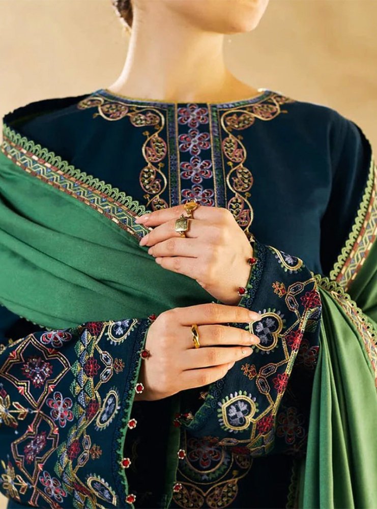 Lawn 3PC Embroidered with Cotton Net Viscose Embroidered Dupatta - 5175 - Sapphire Studios
