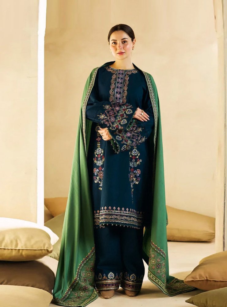 Lawn 3PC Embroidered with Cotton Net Viscose Embroidered Dupatta - 5175 - Sapphire Studios