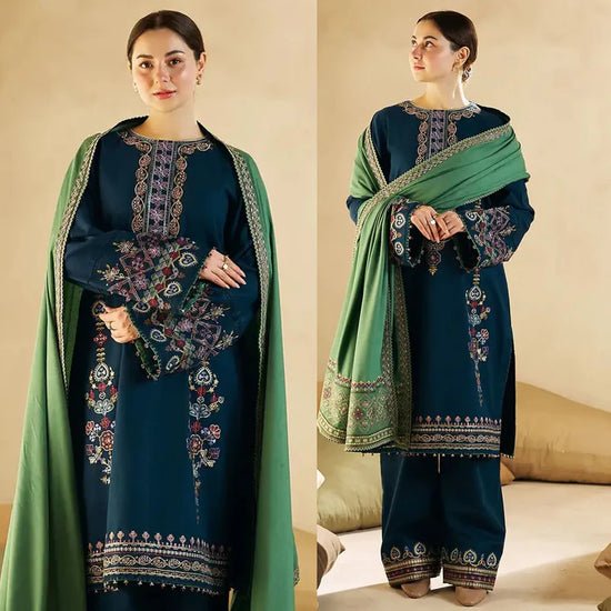 Lawn 3PC Embroidered with Cotton Net Viscose Embroidered Dupatta - 5175 - Sapphire Studios