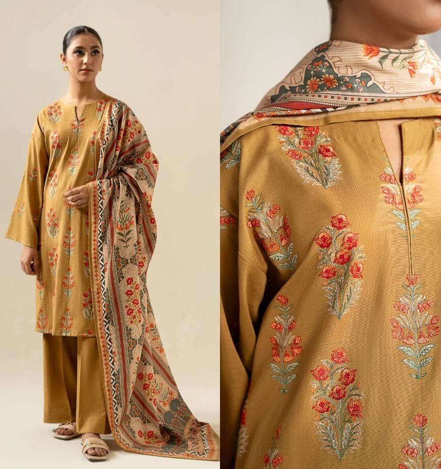 LAWN 3PC EMBROIDERED WITH DIGITAL PRINTED DUPATTA - 1188 - Sapphire Studios