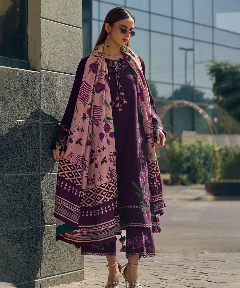 Lawn - 3PC Embroidered with Digital Printed Jacquard Dupatta - 5021 - Sapphire Studios