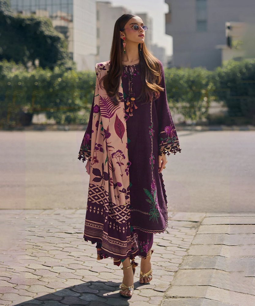 Lawn - 3PC Embroidered with Digital Printed Jacquard Dupatta - 5021 - Sapphire Studios