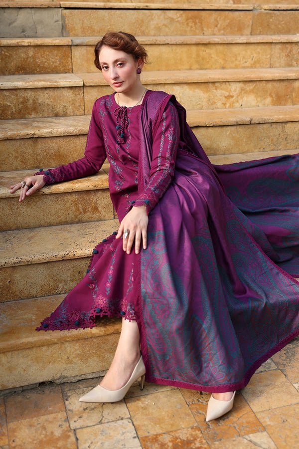 Lawn - 3PC Embroidered with Digital Printed Jacquard Dupatta - 5043 - Sapphire Studios