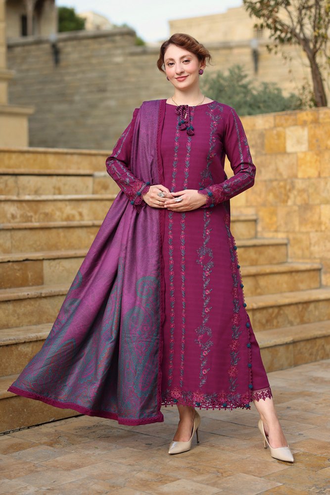 Lawn - 3PC Embroidered with Digital Printed Jacquard Dupatta - 5043 - Sapphire Studios