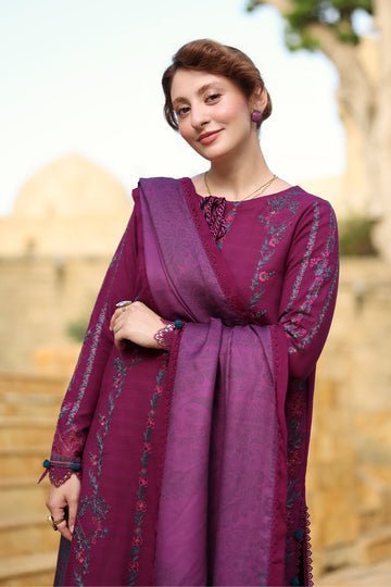 Lawn - 3PC Embroidered with Digital Printed Jacquard Dupatta - 5043 - Sapphire Studios