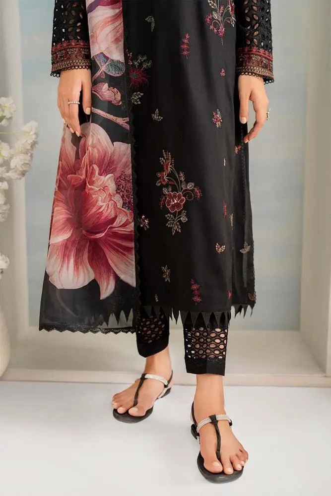 Lawn - 3PC Embroidered with Digital Printed Jacquard Dupatta - 5074 - Sapphire Studios