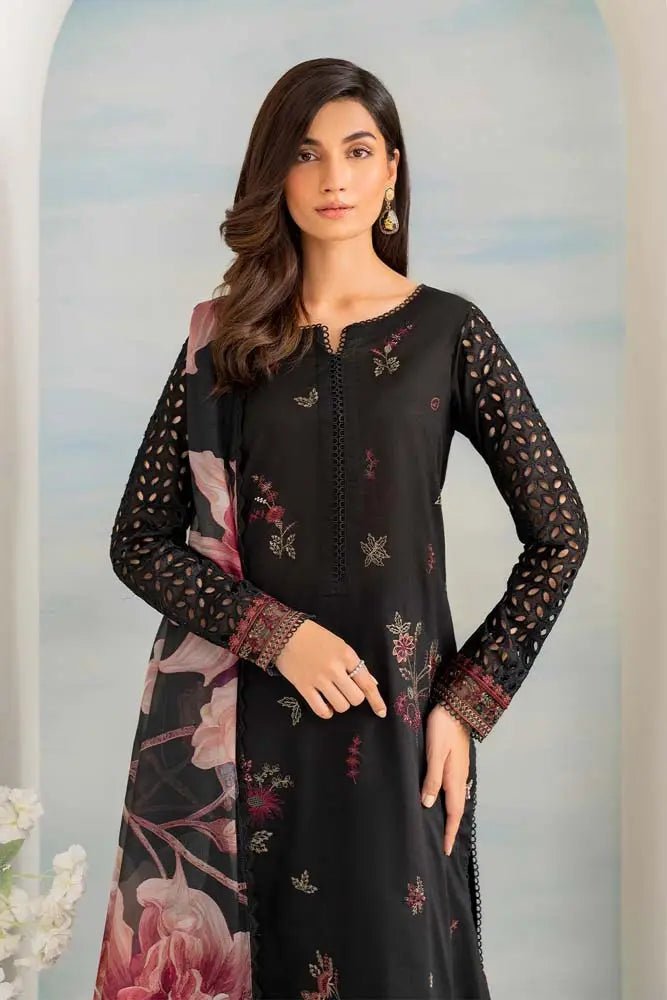 Lawn - 3PC Embroidered with Digital Printed Jacquard Dupatta - 5074 - Sapphire Studios