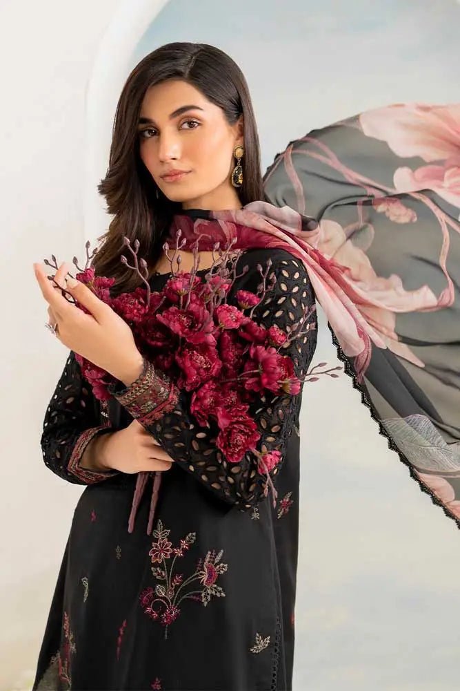 Lawn - 3PC Embroidered with Digital Printed Jacquard Dupatta - 5074 - Sapphire Studios
