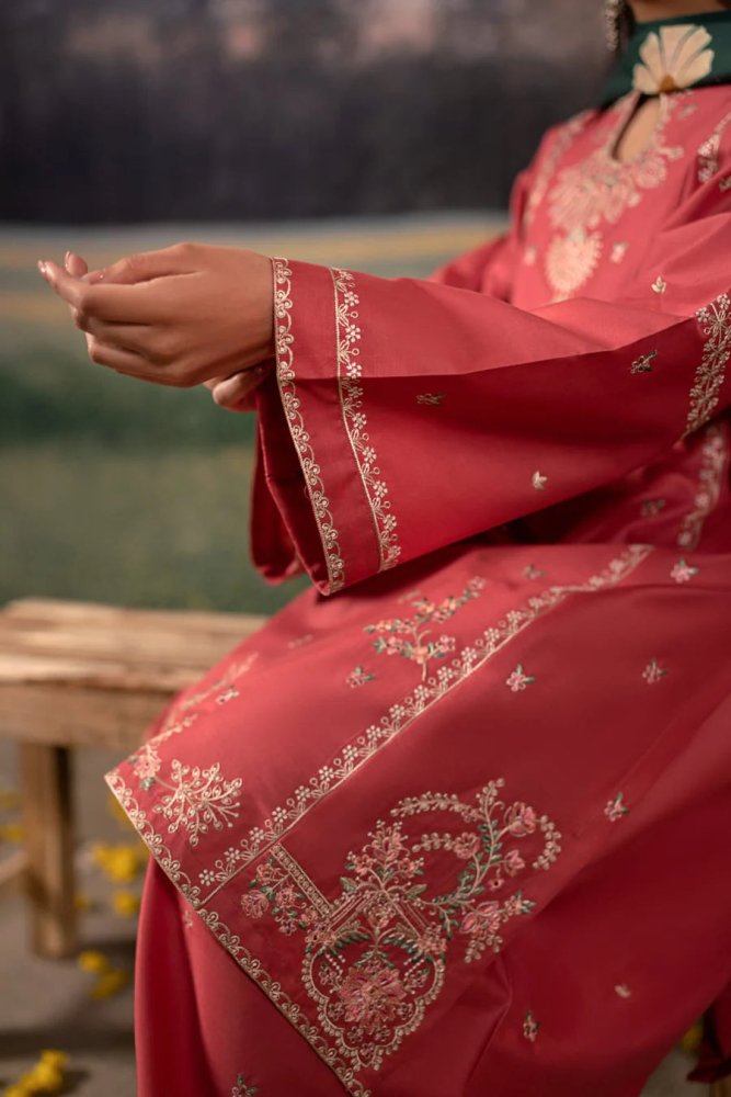 Lawn 3PC Embroidered with Digital Printed Jacquard Dupatta - 5092 - Sapphire Studios