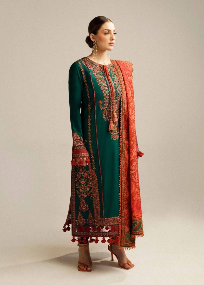 Lawn - 3PC Embroidered with Digital Printed Jacquard Dupatta - 5113 - Sapphire Studios