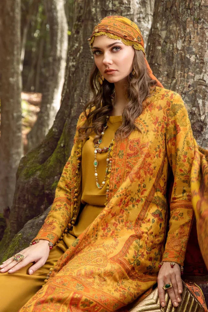 Lawn 3PC Embroidered With Digital Printed Jacquard Dupatta - 5124 - Sapphire Studios
