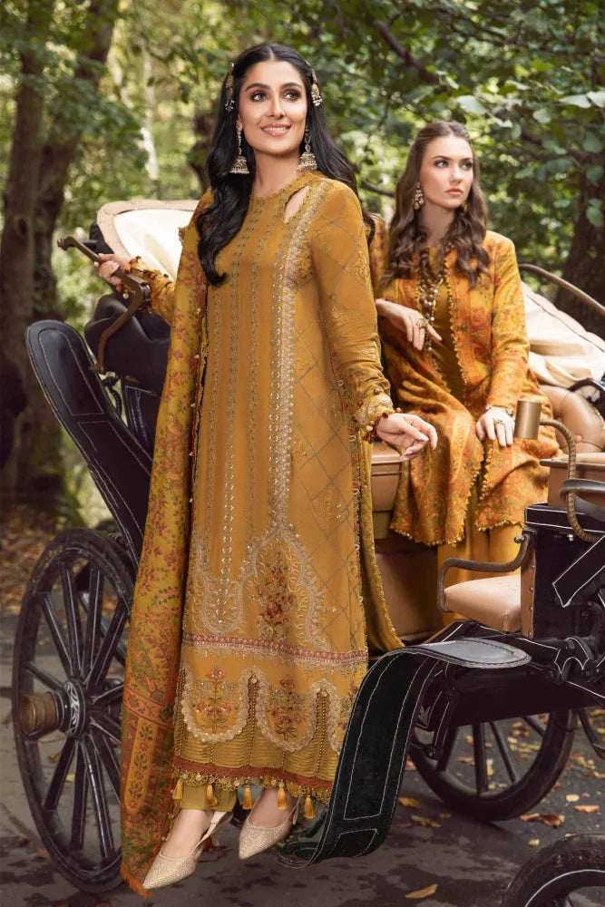 Lawn 3PC Embroidered With Digital Printed Jacquard Dupatta - 5124 - Sapphire Studios